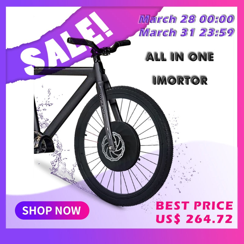 Electric Bike Conversion Kit with Battery All in one