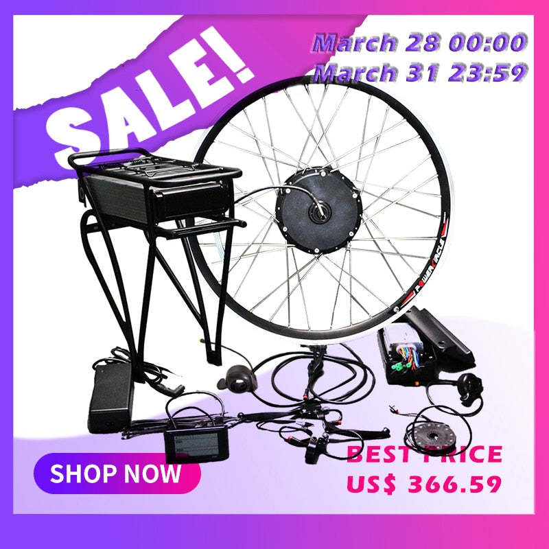 48V 500W Electric Bike Conversion Kit with Battery 48V 12AH Hub Motor
